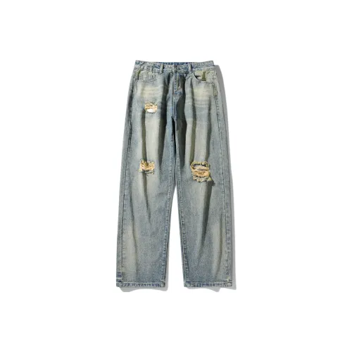 Retro Loose Ripped Jeans