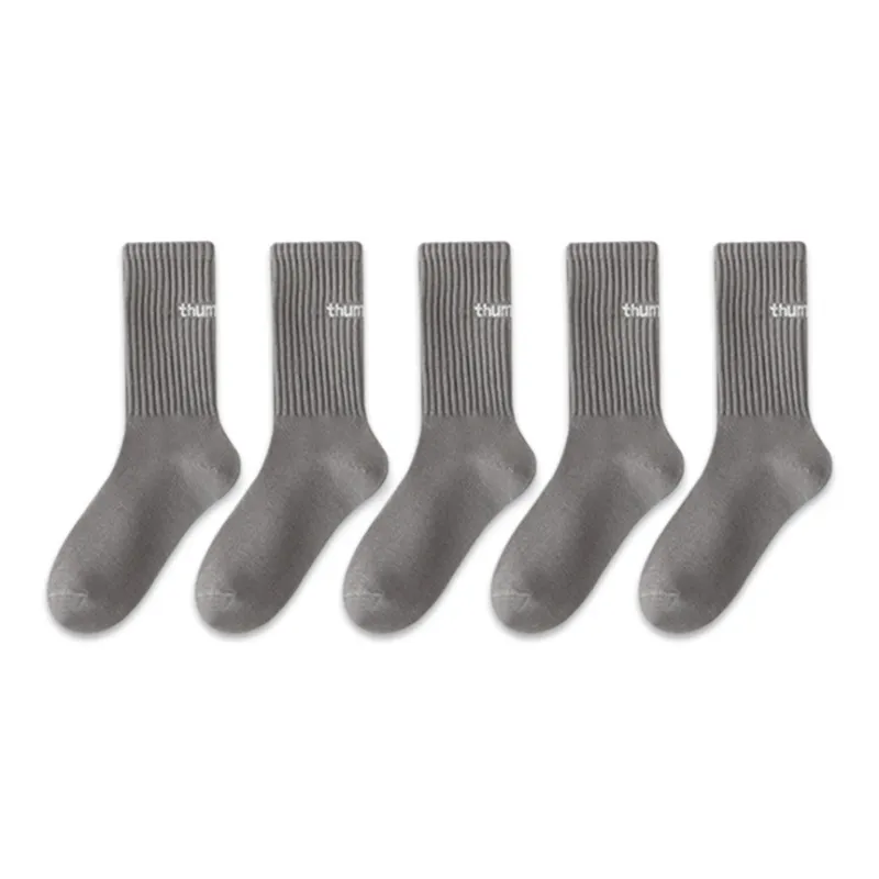 Mulong Family Mid Calf Socks Unisex 5 Pack-66