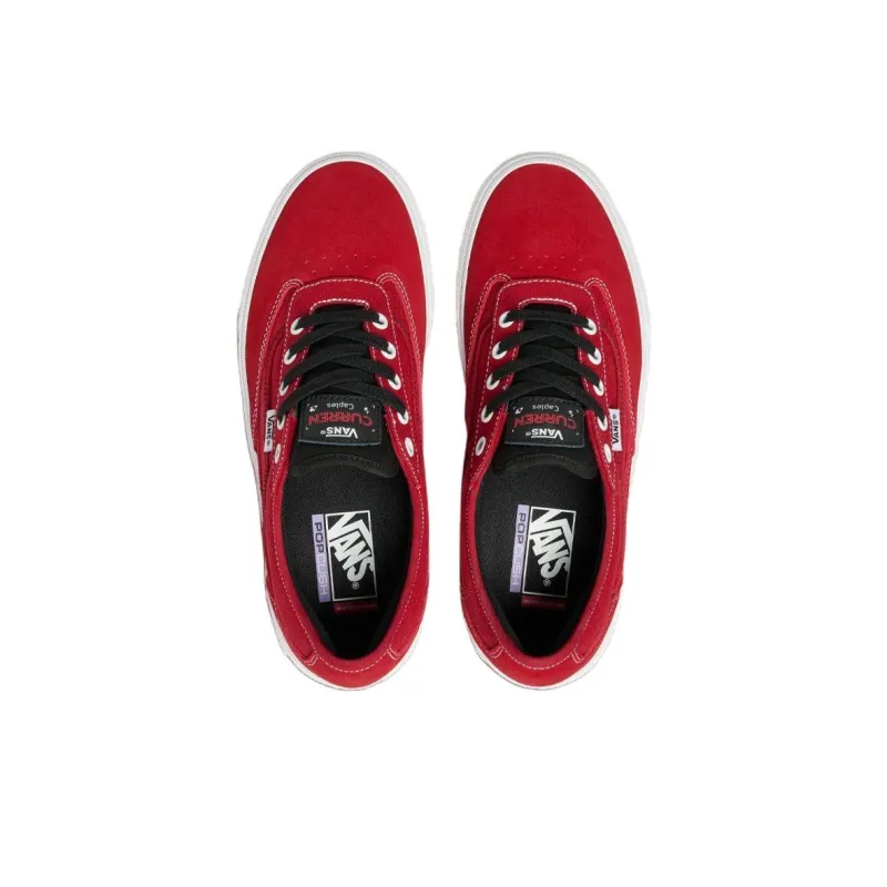 Vans Curren Anti Slip Wear Resistant Low Top Skateboard Shoes Unisex Red-1