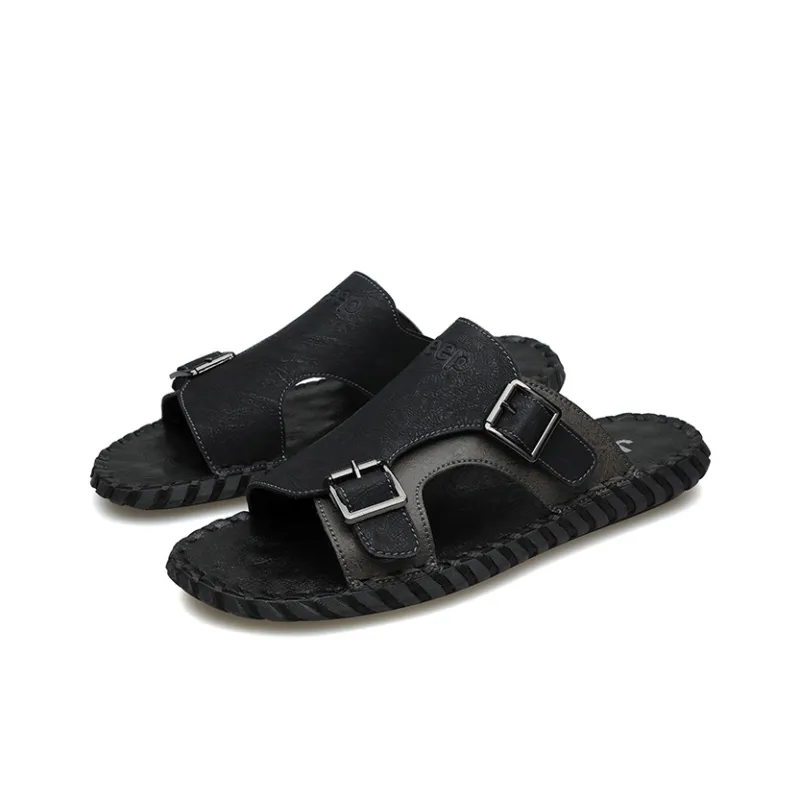 Jeep Rubber Sole Slip Resistant Slide Slippers Men's-8