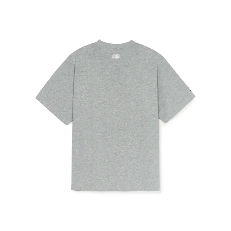 MLB Frowning Bear Collection New York Yankees SS25 T Shirt Unisex Standard Heather Gray-1