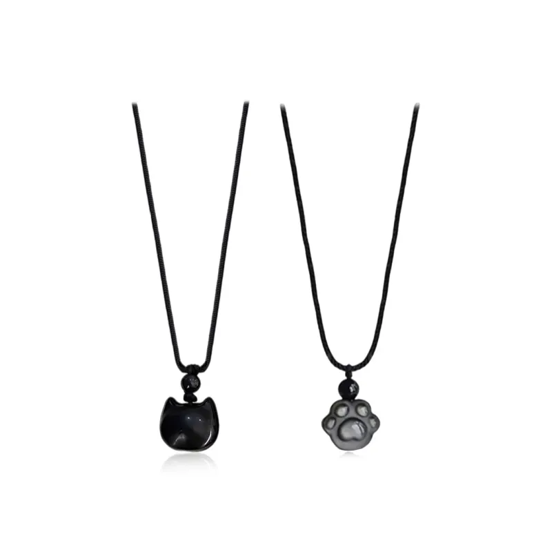 SHEEHHYY Obsidian Necklaces Unisex-6