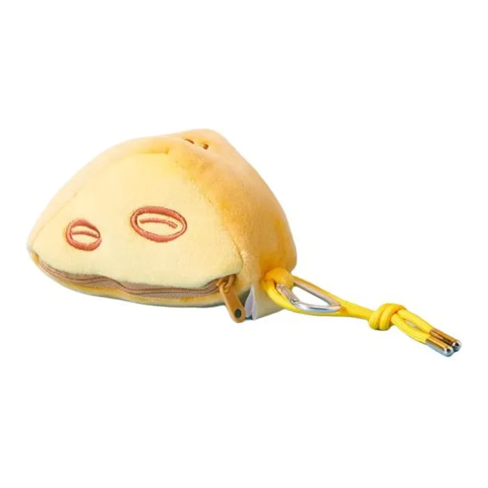 MINISO Fabric Coin Purse Unisex Yellow/Ecru & Brown-1