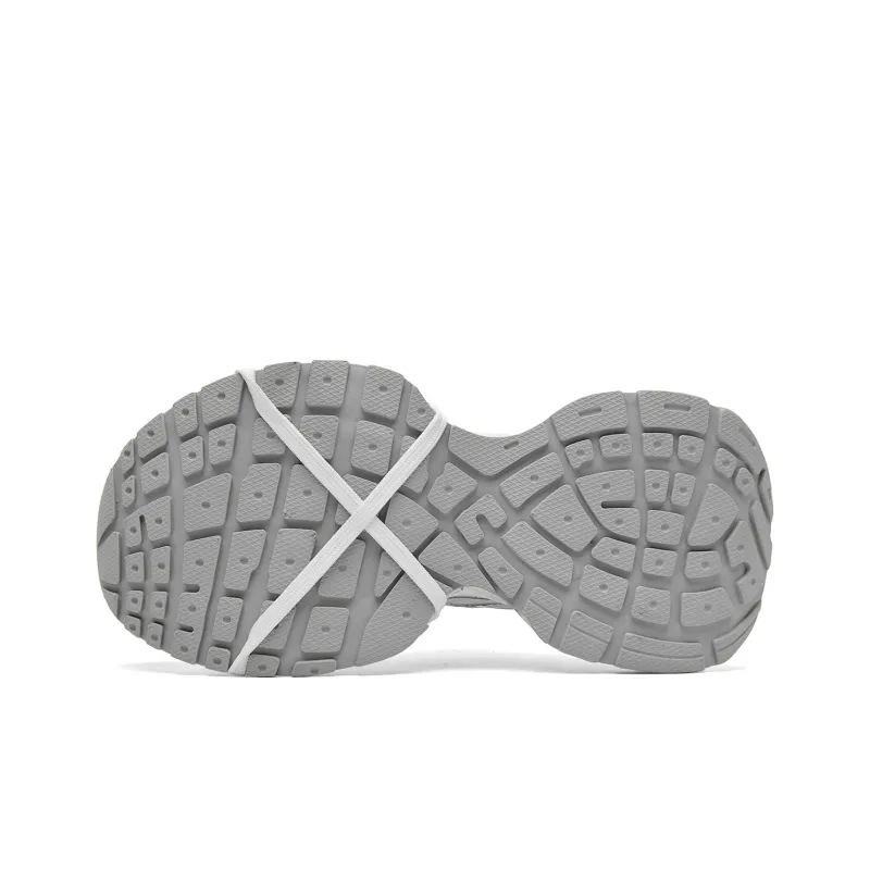 REPUSEN Slip Resistant, Abrasion Resistant, Breathable Low Top Chunky Sneakers Unisex Silver-9