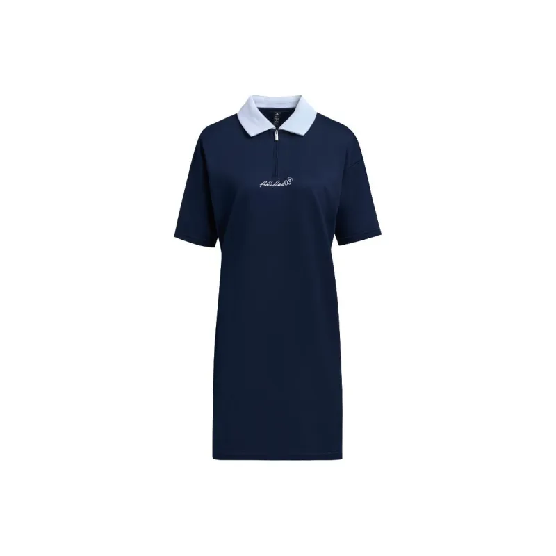 Adidas SS25 Short Sleeved Dress Women's Navy Blue-0