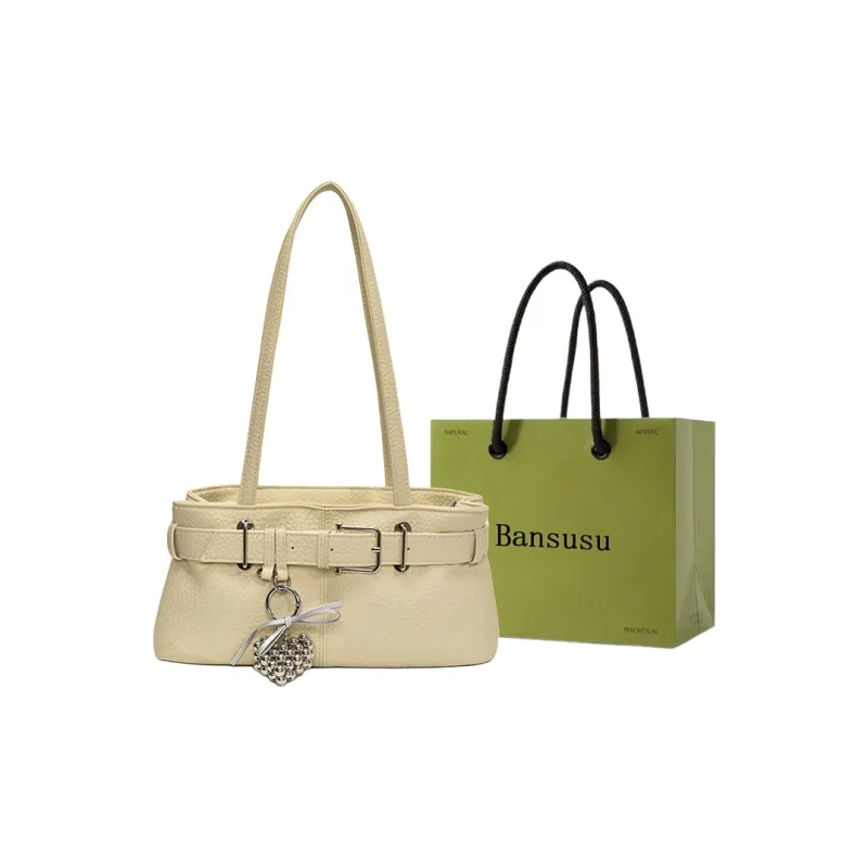Bansusu PU Shoulder Bag Women's Black/Ecru/Red/Gray Blue-8
