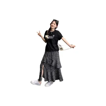 Flowers In Water Casual Long Skirt Women's