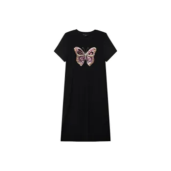 LUYOUYE Short Sleeved Dress Women's