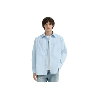 WILD LEADER Shirts Men Blue[CW5158549]