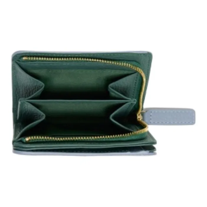 LACOSTE Cow Leather Wallet Women's Sky Blue-3