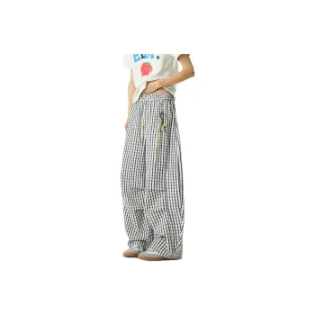 PVPVPV Casual Pants Unisex Plaid