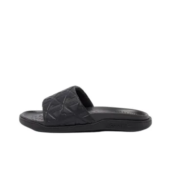 LACOSTE Slip Resistant Abrasion Resistant Slide Slippers Women's Black