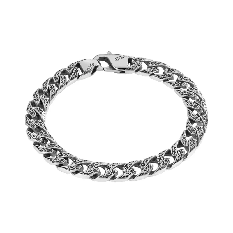 PINK U 925 Sterling Silver Bracelets Men's-0