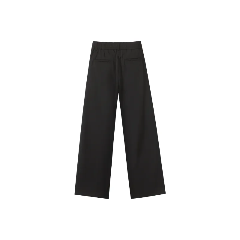 UVVT Suit Trousers Unisex Black Ice Silk Pants-1