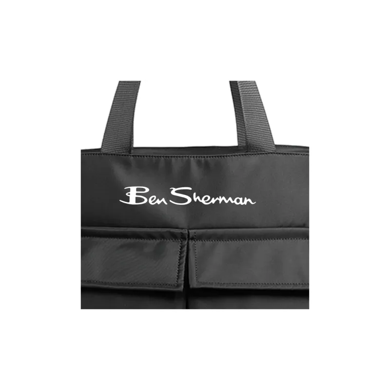 BEN SHERMAN Oxford Shoulder Bag Unisex Black-3
