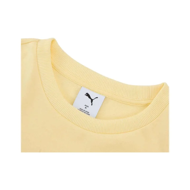PUMA Graphic Drop Shoulder Sleeve T Shirt Women's Cream Vanilla 33-2