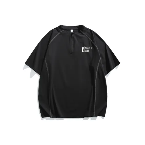 CHARLIE GOLF T Shirt Unisex Polar Black