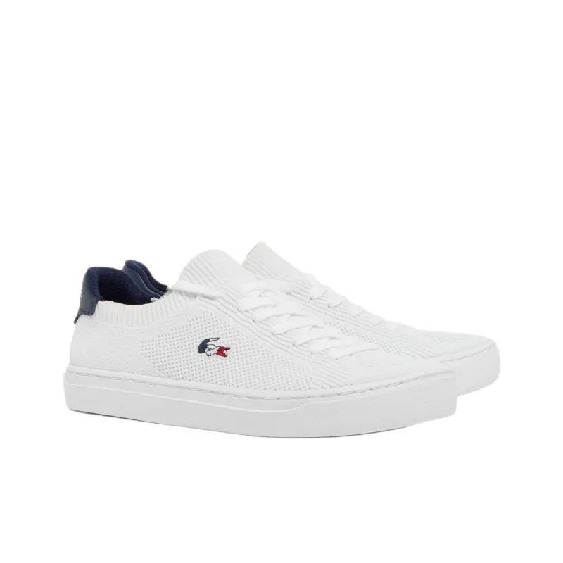 LACOSTE Anti Slip Wear Resistant Low Top Skateboard Shoes Women's White-2