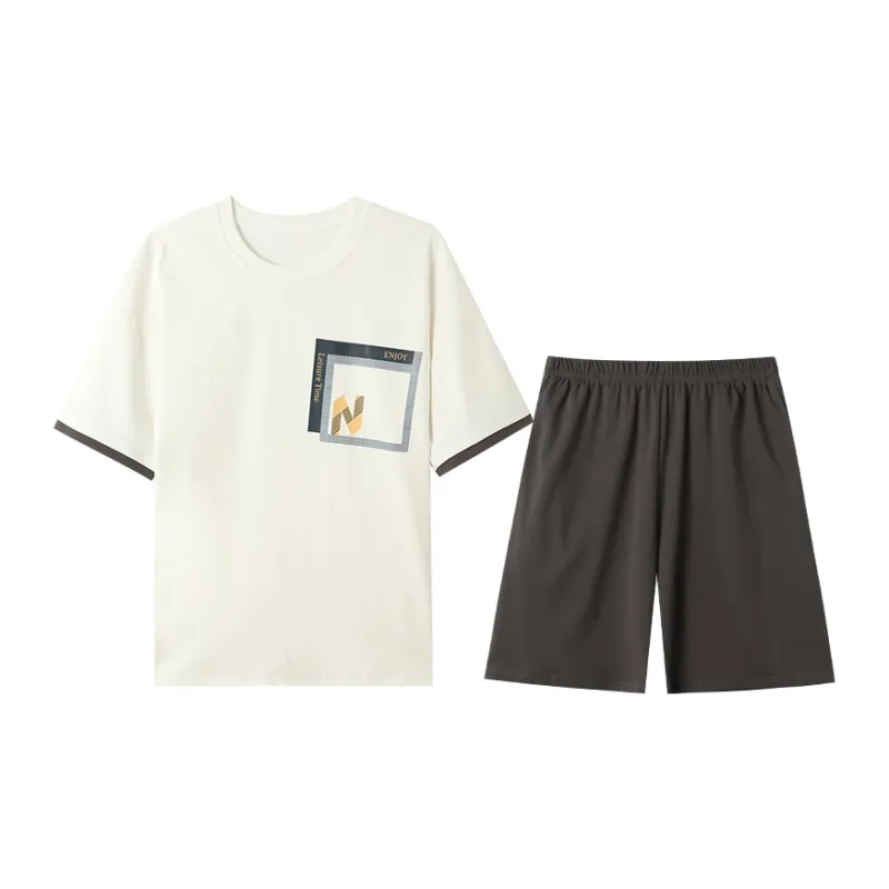 Mulong Family Pajama Set Men's White-0