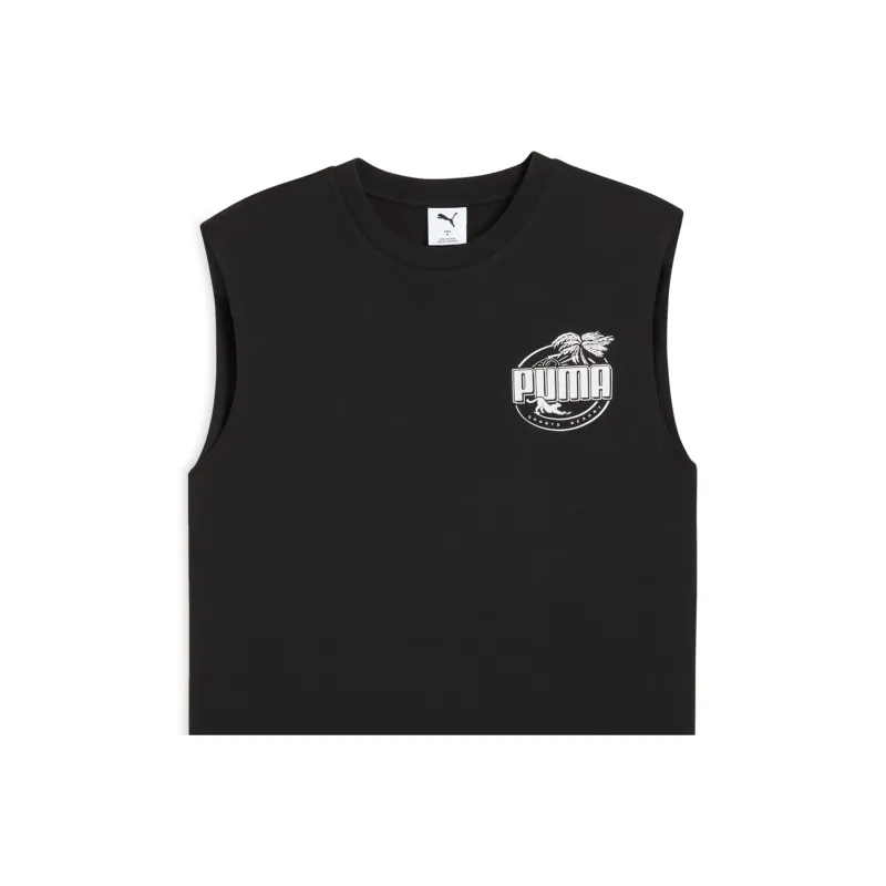PUMA Palm ResortRELAXED Tank Top Men's Black 01-1