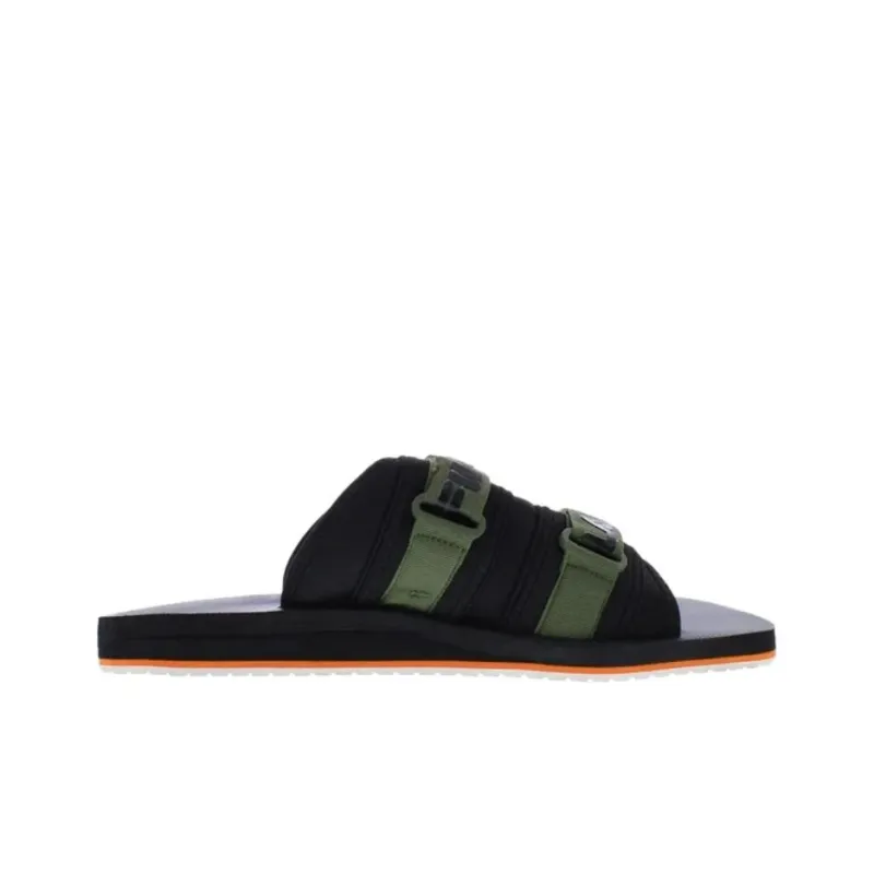 FILA Utility Slip Resistant Abrasion Resistant Slide Slippers Men's Black-1