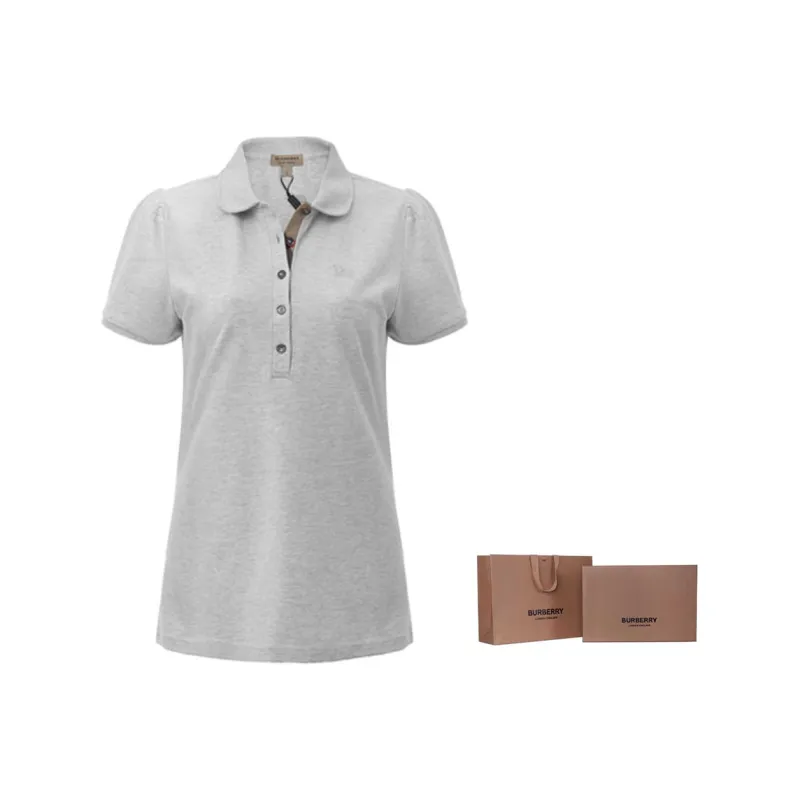 Burberry Polo Shirt Women's Gray-9