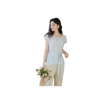 Flowers in water Shirts Women's Blue