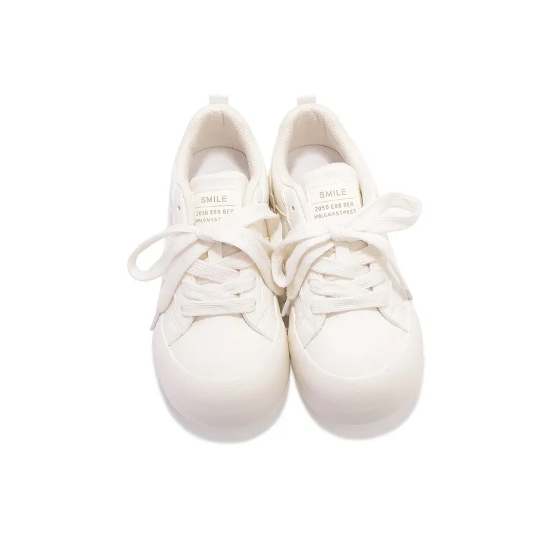 Shen Linsen Anti Slip Wear Resistant Low Top Skateboard Shoes Women's Beige-3