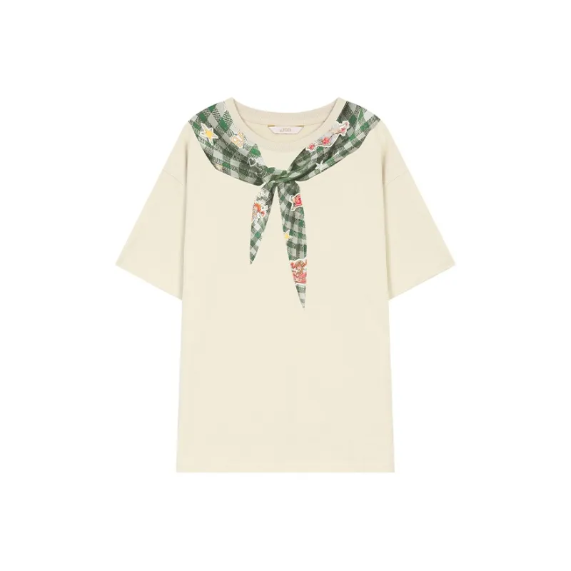 ELF SACK T Shirts Women's Handkerchief Khaki Beige-0