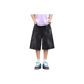 PVPVPV Denim Shorts Unisex Black