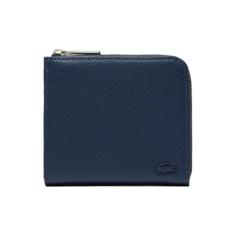 LACOSTE Cow Leather Wallet Large Size Men's Marine Blue-0