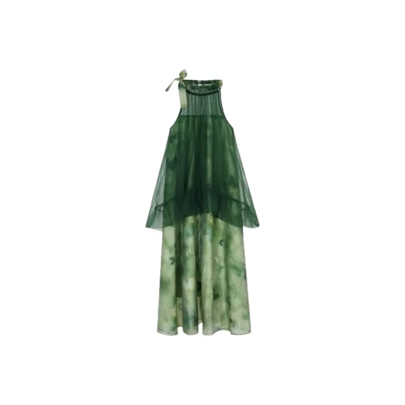 YGPRW Sleeveless Dresses Women's Green-0