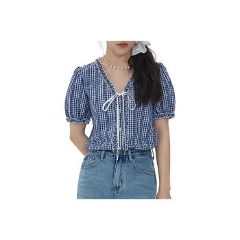 Flowers in water Shirts Women's Navy Blue