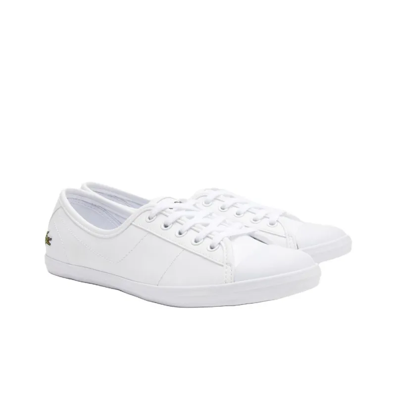 LACOSTE Anti Slip Wear Resistant Low Top Casual Shoes Women's White-1