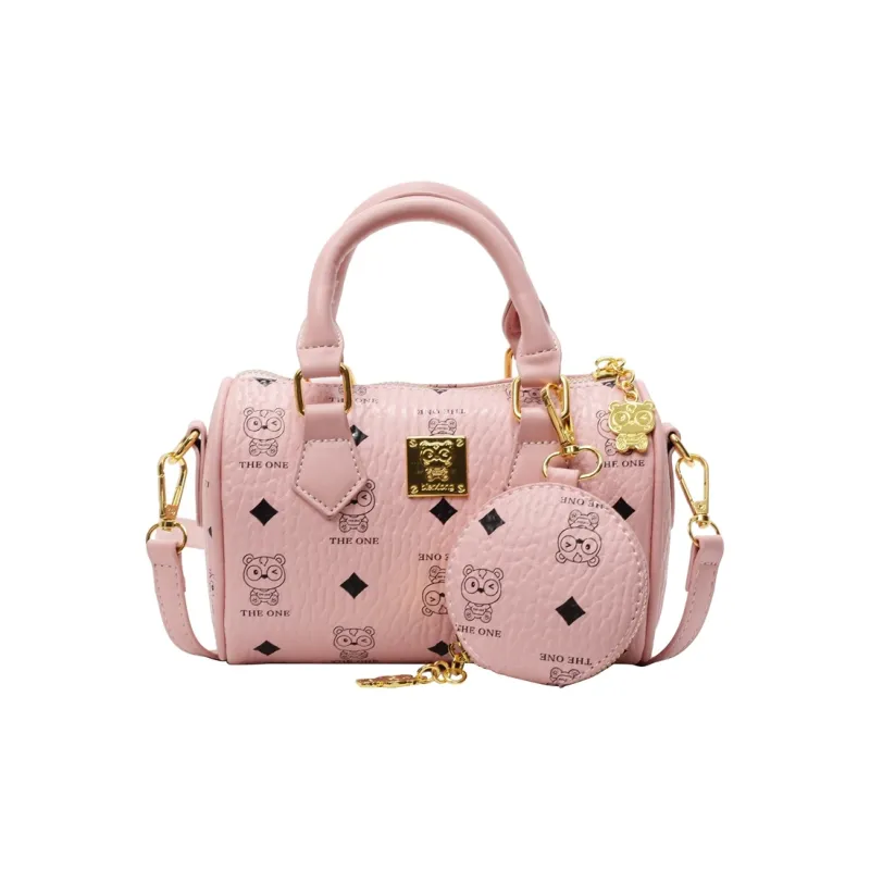Yalu PU Handbag Regular Women's Brown/Pink/Ecru-8