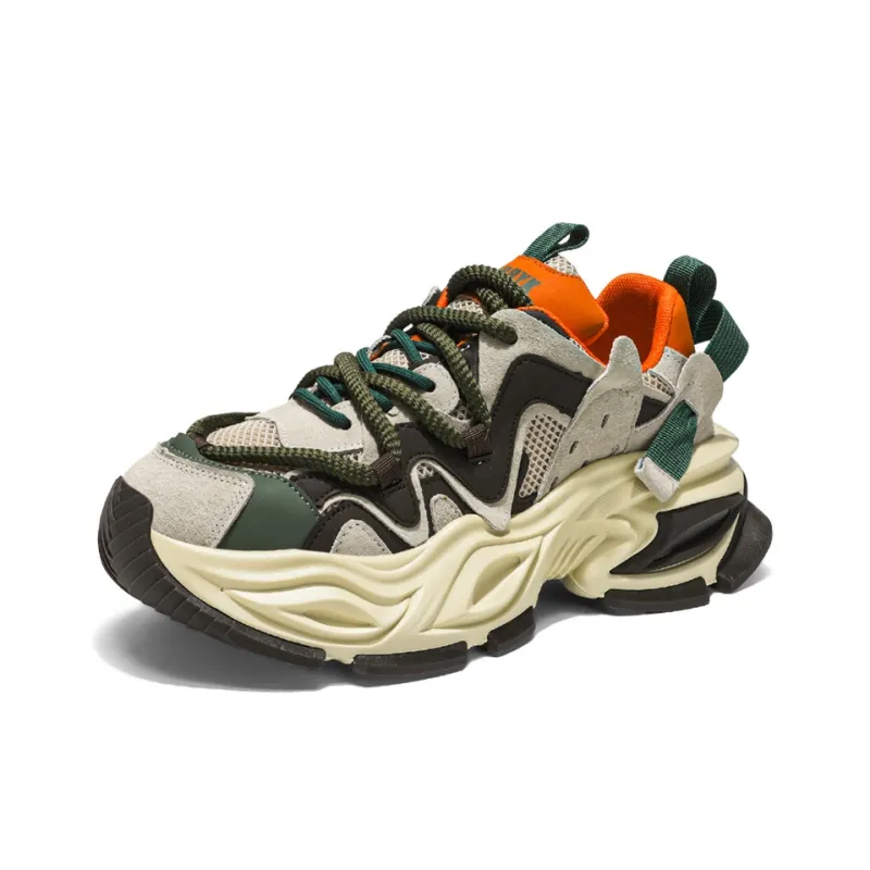 HACKBUTEER Low Top Chunky Sneakers Men's Box Included-2