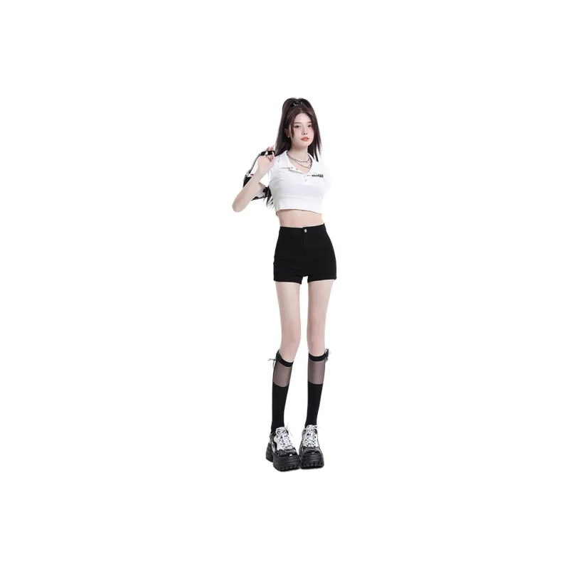Honey Denim Shorts Women's Black-1