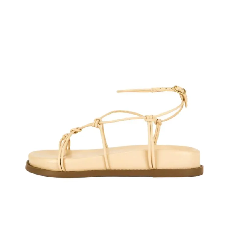 Schutz Calabria One Strap Sandals Women's Beige-0