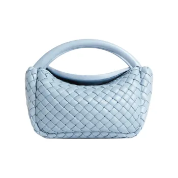 Bottega Veneta Lambskin Shoulder Bag, Crossbody Bag, Handbag Trumpets Women's Ice