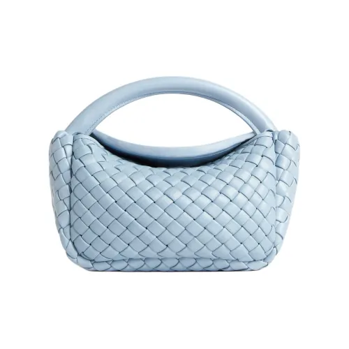 Bottega Veneta Lambskin Shoulder Bag, Crossbody Bag, Handbag Trumpets Women's Ice