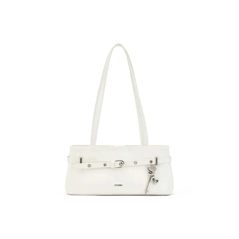MCMIKO Split Cow Leather Shoulder Bag Regular Women's Cool And Fresh White-0