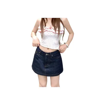 BENGEN Denim Short Skirts Women's