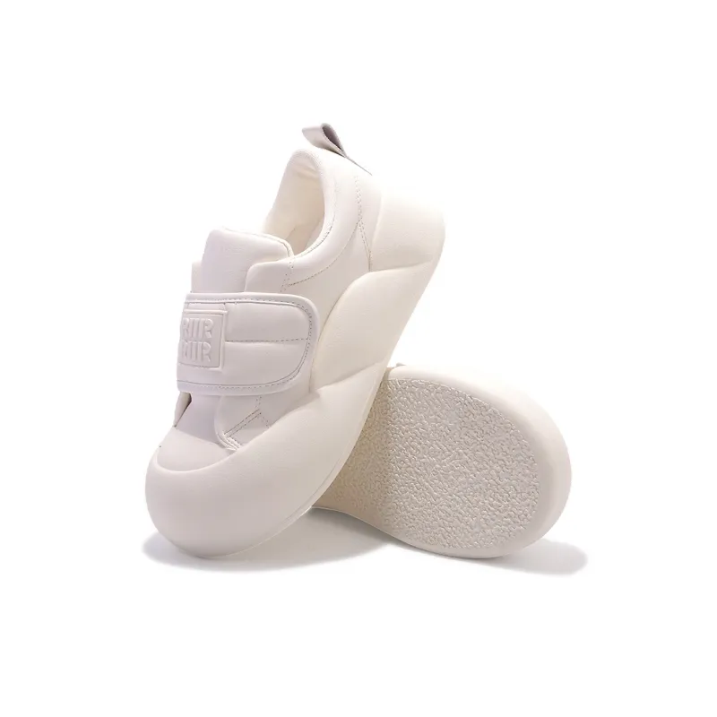Shen Linsen Anti Slip Wear Resistant Low Top Skateboard Shoes Women's Raw White-5