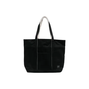 PORTER Cotton Tote Bag Shopping Bag Shoulder Bag Handbag Men's Black