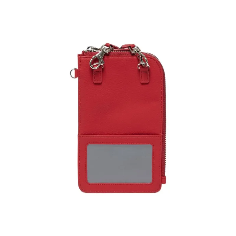 LACOSTE PU Cell Phone Pouch Women's Red-2