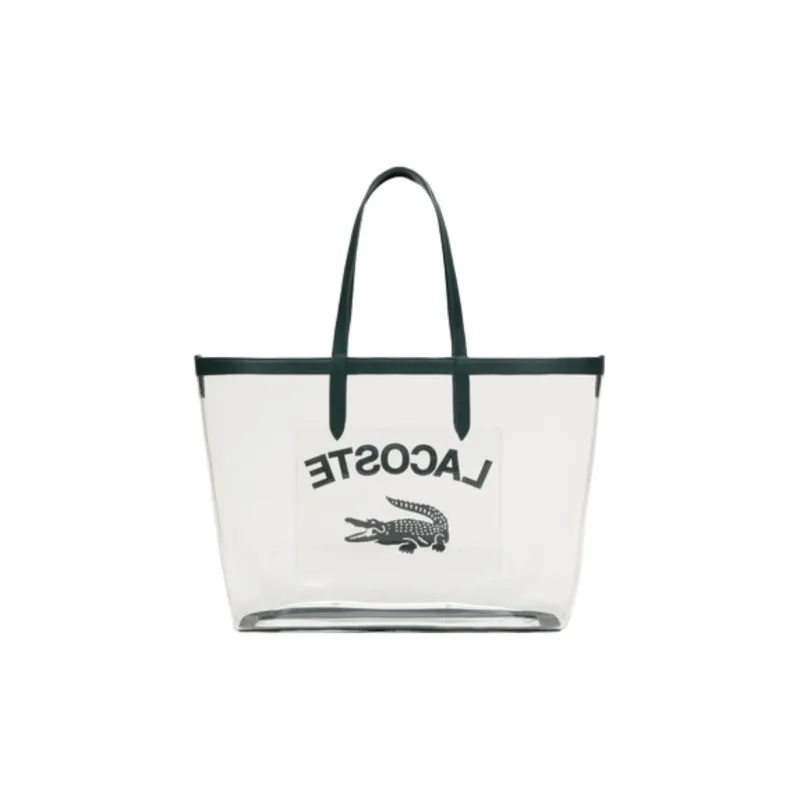 LACOSTE PVC Handbag Women's Transparent Green-1