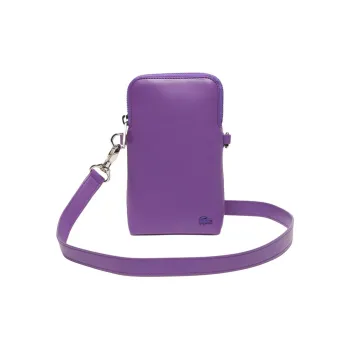 LACOSTE Synthetic Leather Shoulder Bag Women's Purple