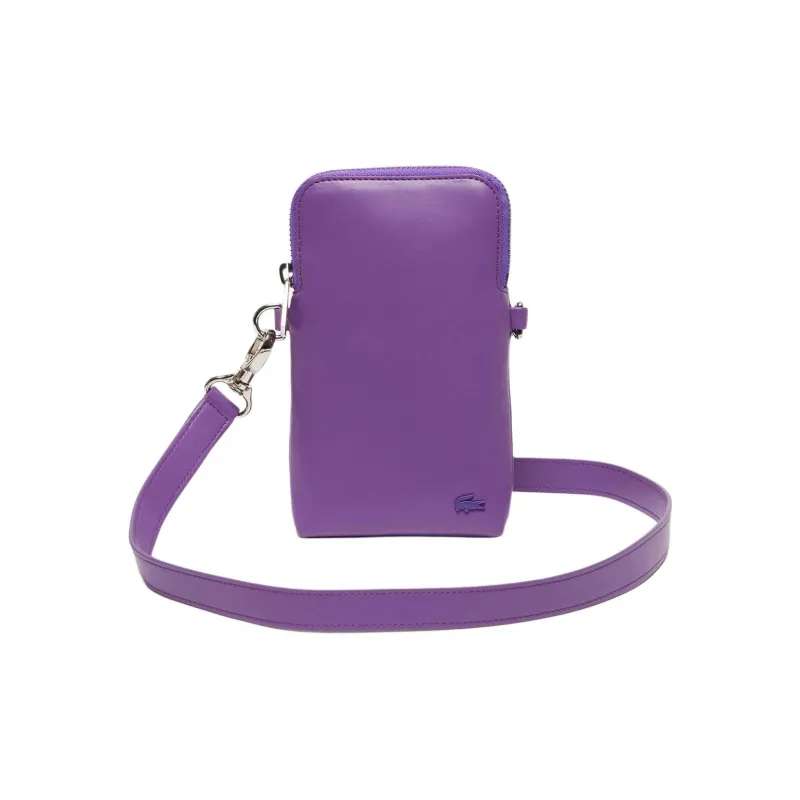 LACOSTE Synthetic Leather Shoulder Bag Women's Purple-0