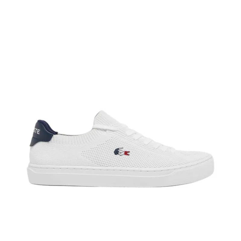 LACOSTE Anti Slip Wear Resistant Low Top Skateboard Shoes Women's White-1