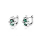 Green Zircon Clip-on Earrings (1 Pair)